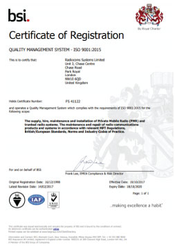 Radiocoms ISO-9001-2015
