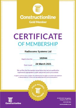 Radiocoms-Constructionline-Certificate
