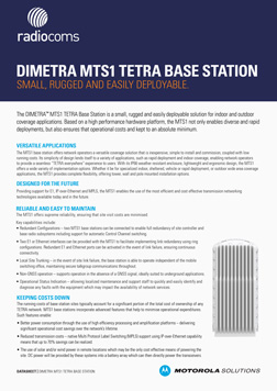 Motorola Dimetra MTS1 Tetra base station datasheet