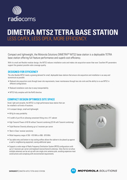 Motorola Dimetra MTS2 tetra base station datasheet