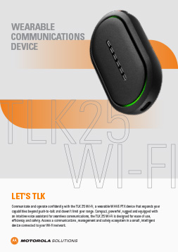 WAVE TLK25 WIFI Wearable Data Sheet